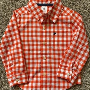 Orange button up